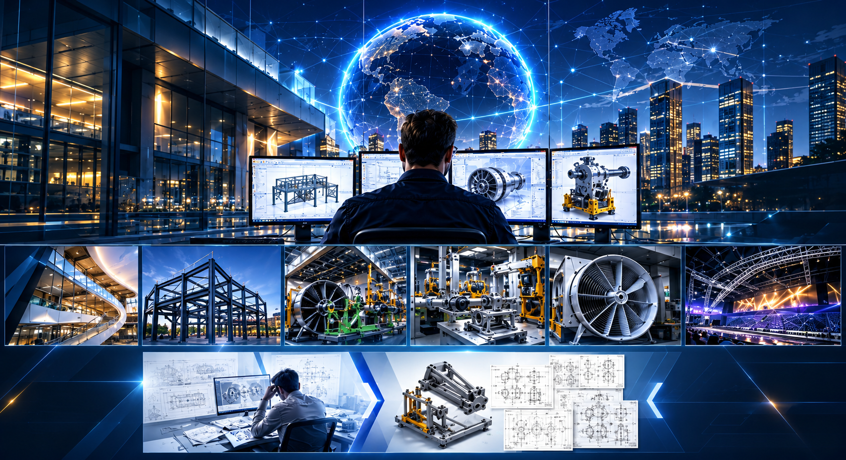 XAUT engineering workspace, global network, industrial applications and CAD development
